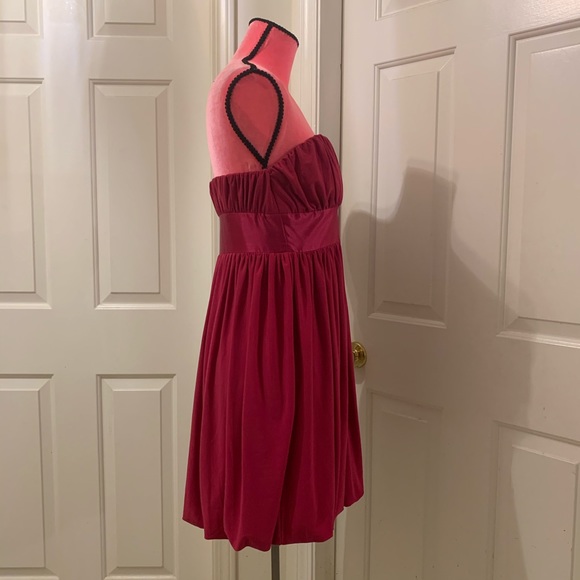 Bebe babydoll strapless dress w/silk trim - Picture 5 of 8